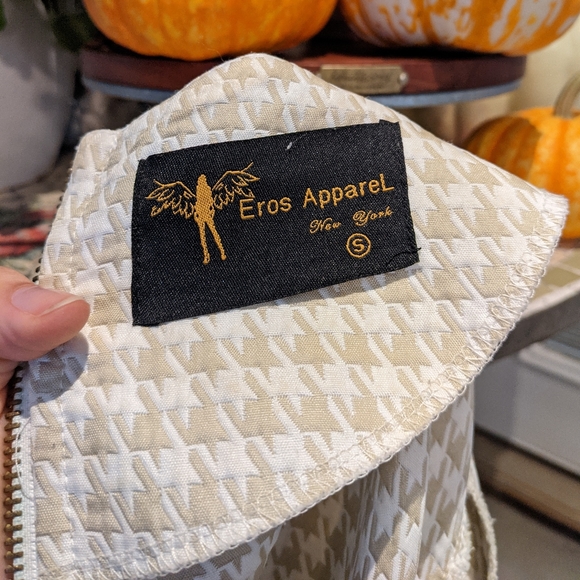 COPY - Houndstooth Peplum Blouse - Picture 2 of 11